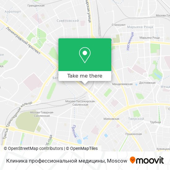 Клиника профессиональной медицины map