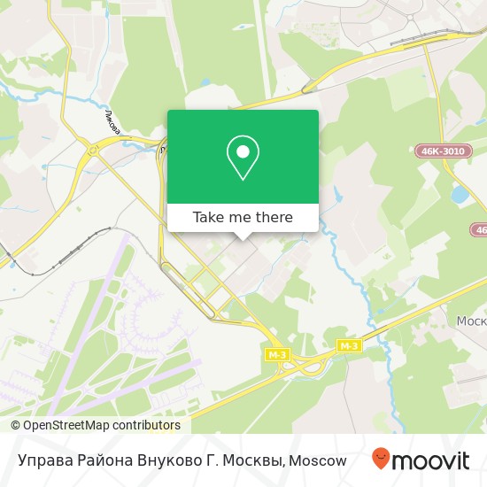 Управа Района Внуково Г. Москвы map