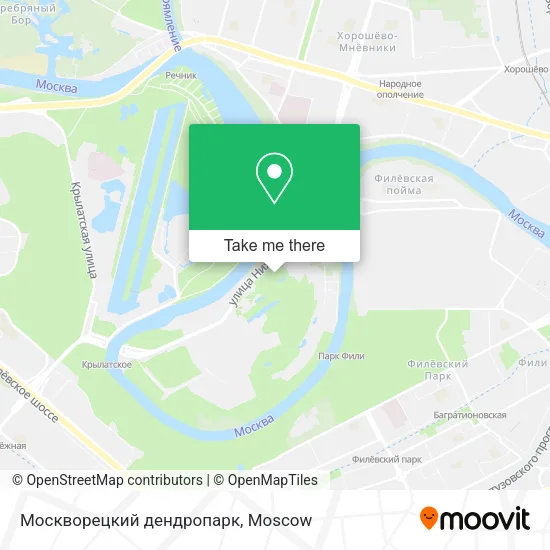 Москворецкий дендропарк map
