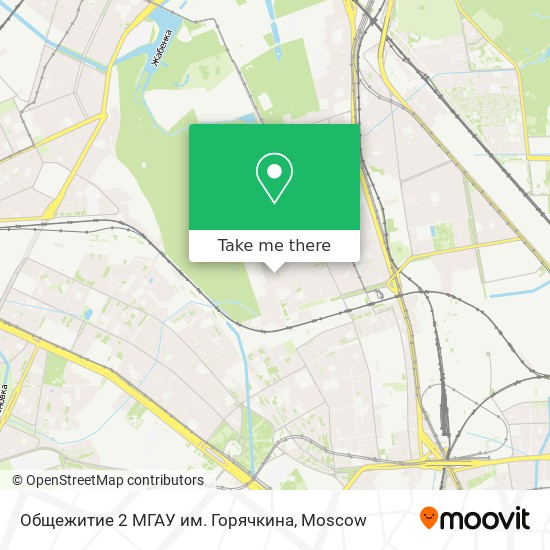 Общежитие 2 МГАУ им. Горячкина map