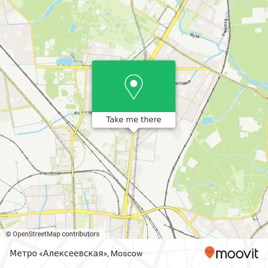 Метро «Алексеевская» map
