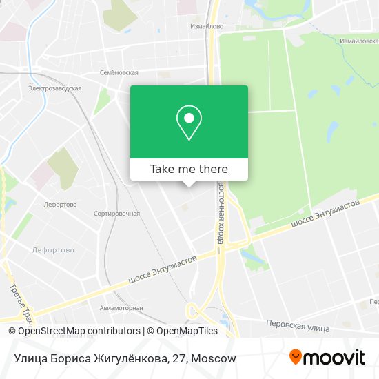 Улица Бориса Жигулёнкова, 27 map