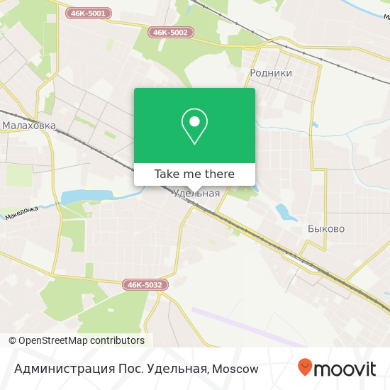 Администрация Пос. Удельная map