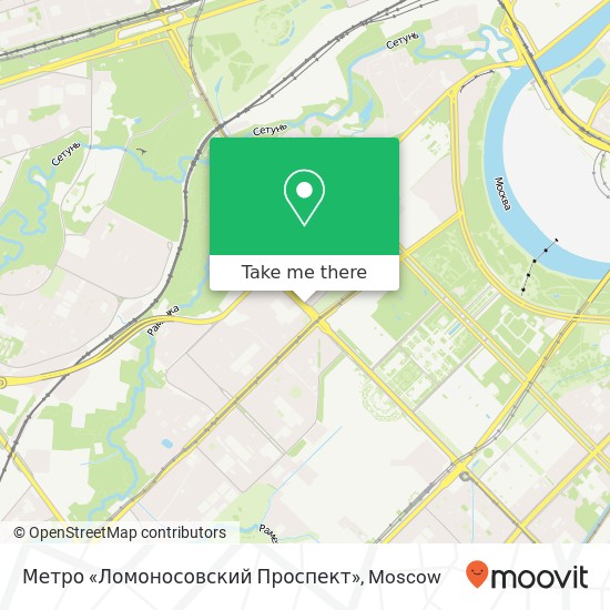 Метро «Ломоносовский Проспект» map