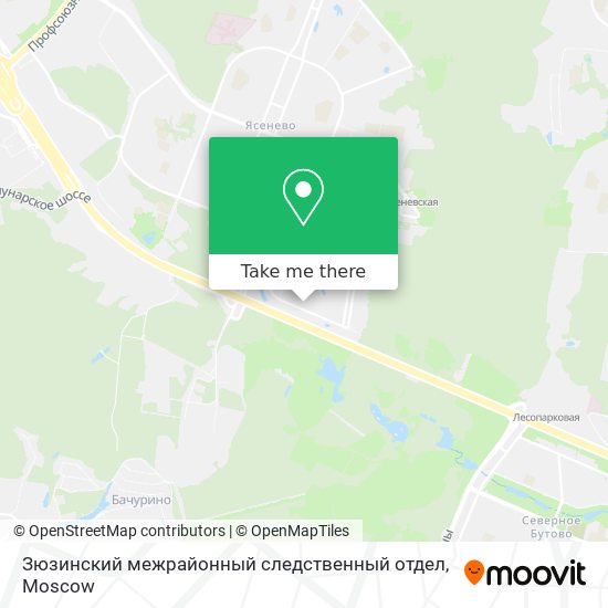 Зюзинский межрайонный следственный отдел map