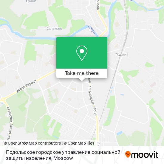 Подольское городское управление социальной защиты населения map