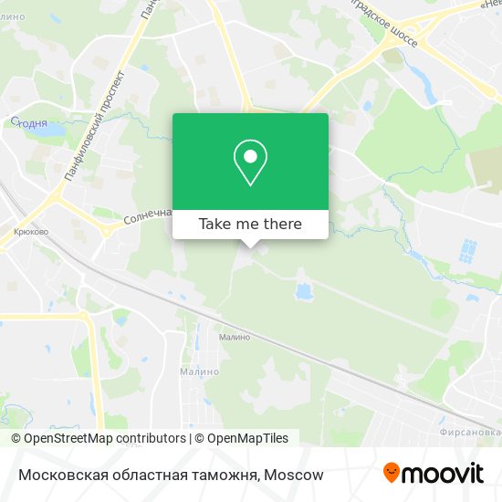 Московская областная таможня map