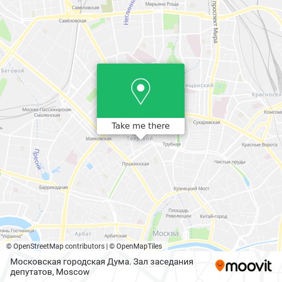 Московская городская Дума. Зал заседания депутатов map