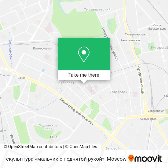 скульптура «мальчик с поднятой рукой» map