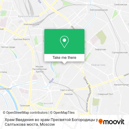 Храм Введения во храм Пресвятой Богородицы у Салтыкова моста map