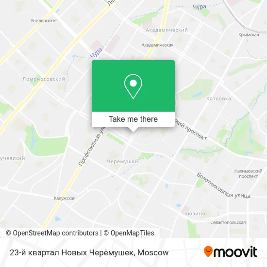 23-й квартал Новых Черёмушек map
