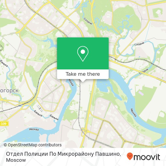 Отдел Полиции По Микрорайону Павшино map