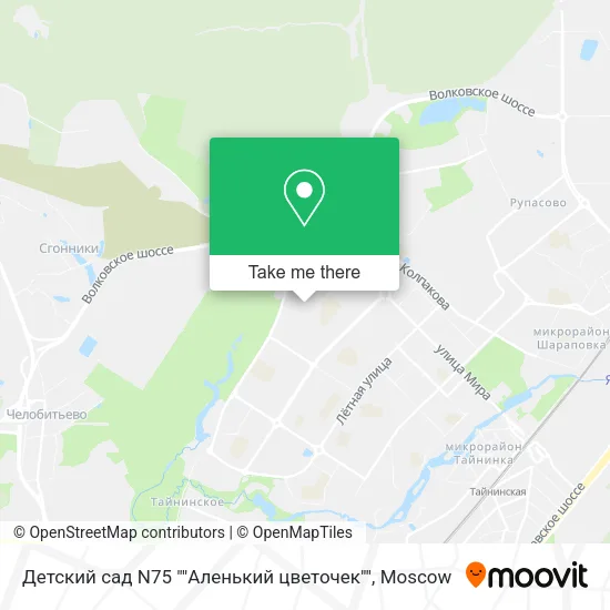 Детский сад N75 ""Аленький цветочек"" map