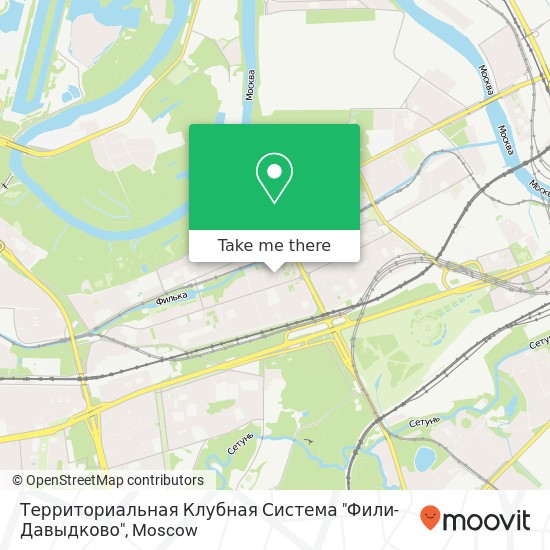 Территориальная Клубная Система "Фили-Давыдково" map