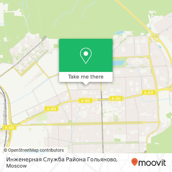 Инженерная Служба Района Гольяново map