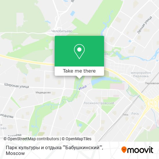 Парк культуры и отдыха ""Бабушкинский"" map