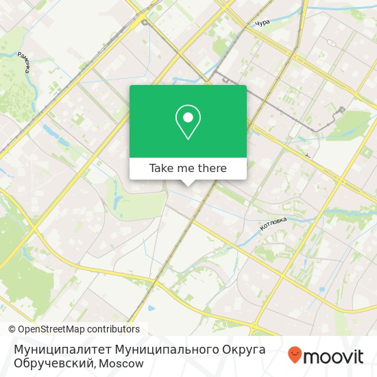 Муниципалитет Муниципального Округа Обручевский map
