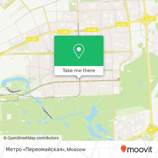 Метро «Первомайская» map