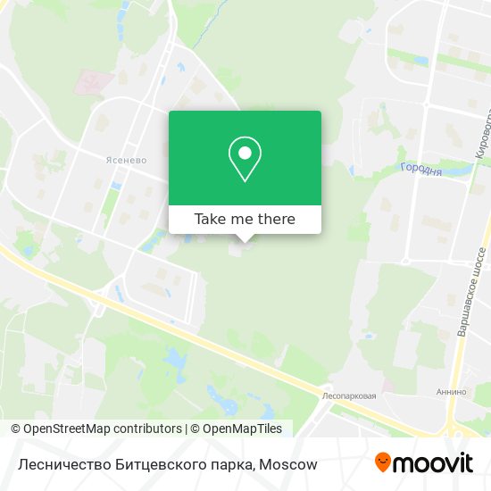 Лесничество Битцевского парка map