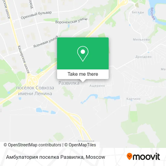 Амбулатория поселка Развилка map