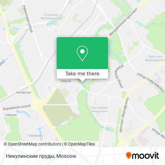 Никулинские пруды map