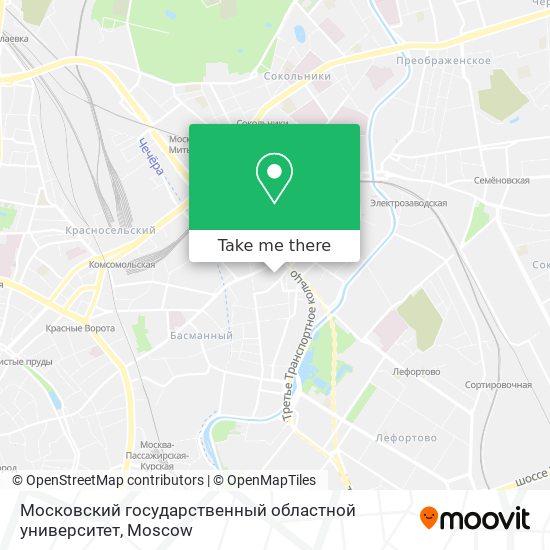 Московский государственный областной университет map