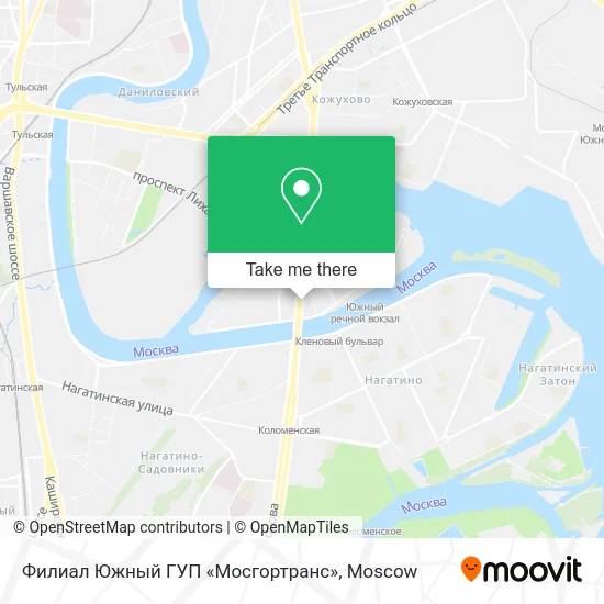 Филиал Южный ГУП «Мосгортранс» map