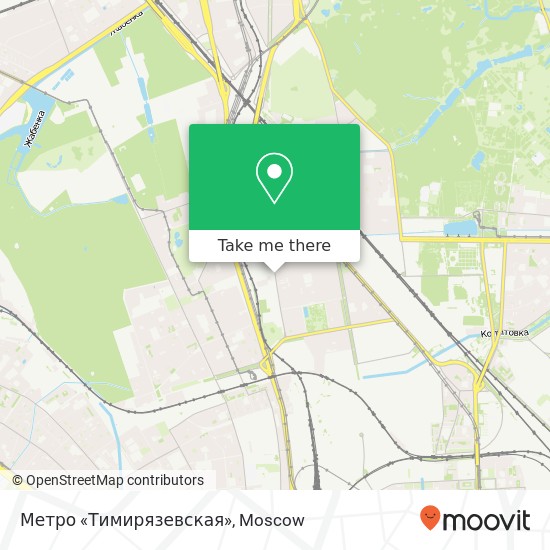 Метро «Тимирязевская» map
