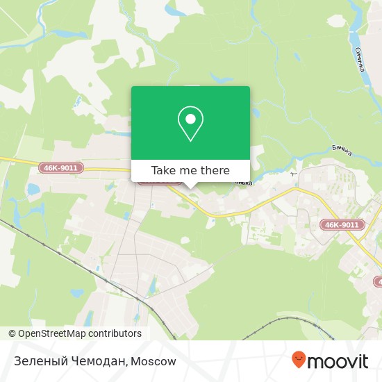 Зеленый Чемодан map