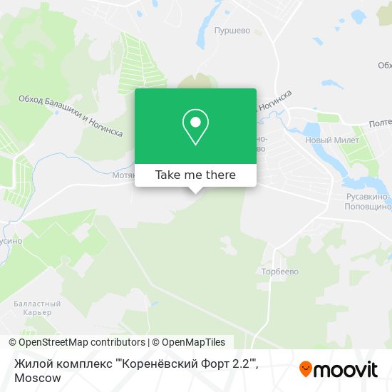 Жилой комплекс ""Коренёвский Форт 2.2"" map