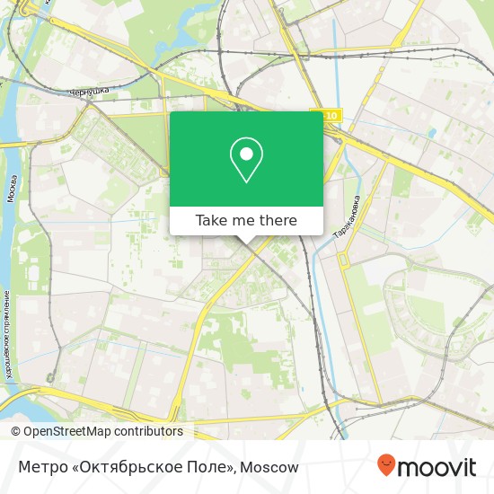 Метро «Октябрьское Поле» map