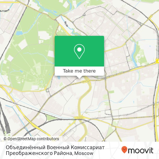 Объединённый Военный Комиссариат Преображенского Района map