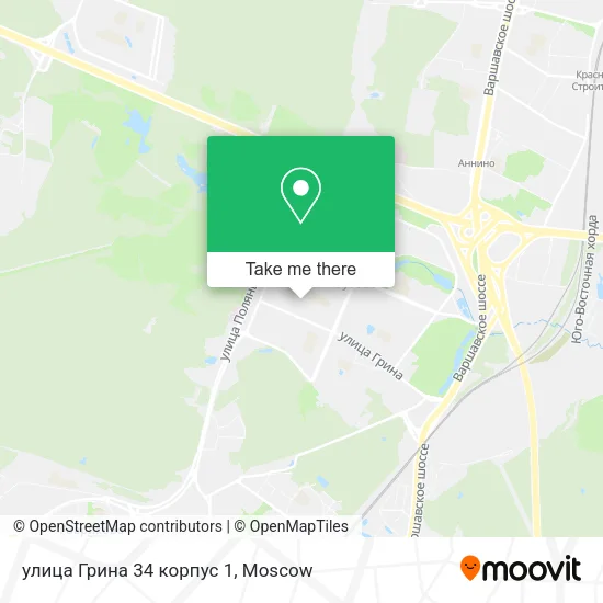 улица Грина 34 корпус 1 map