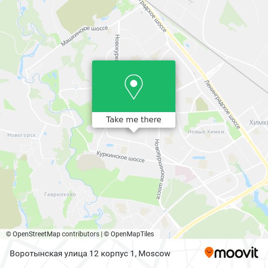 Воротынская улица 12 корпус 1 map