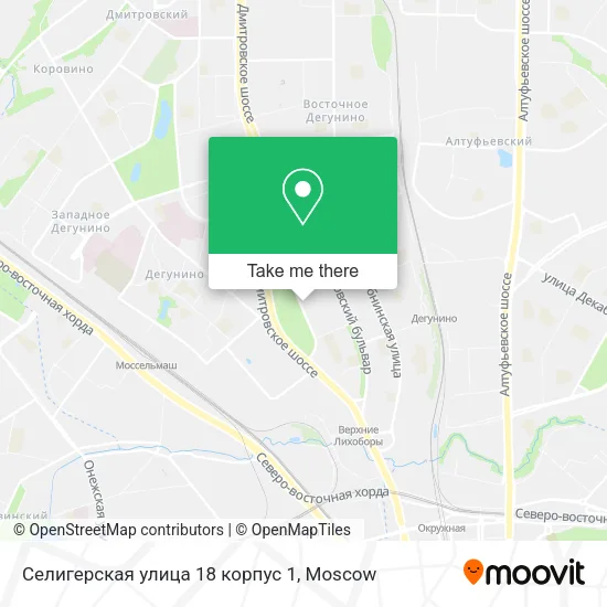 Селигерская улица 18 корпус 1 map