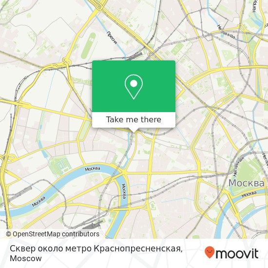 Сквер около метро Краснопресненская map