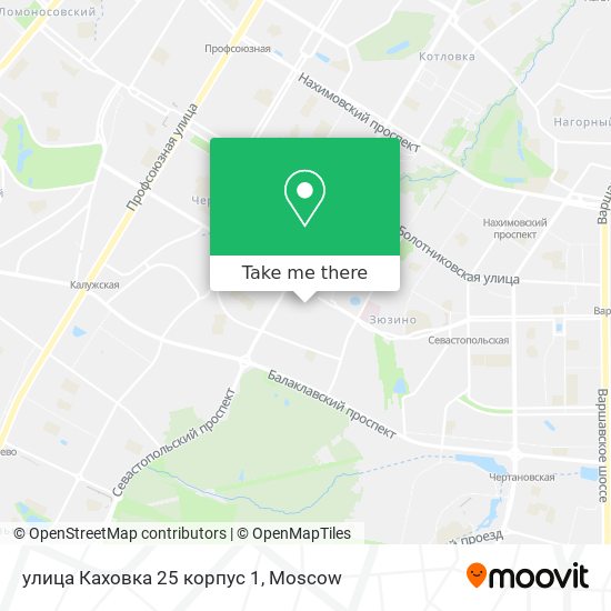 улица Каховка 25 корпус 1 map