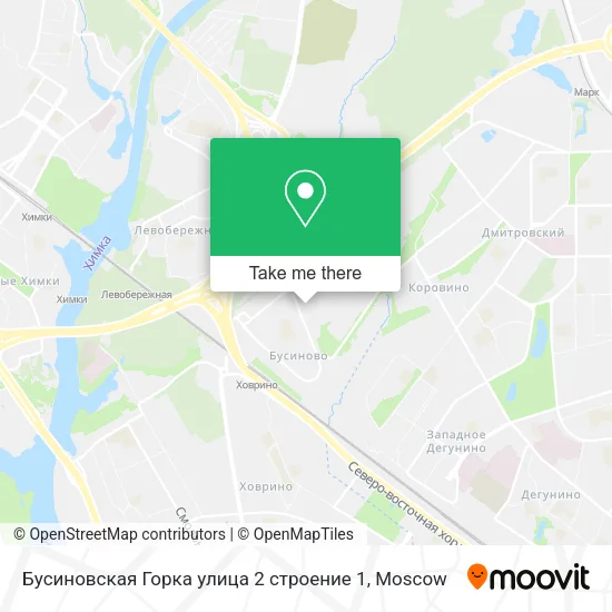 Бусиновская Горка улица 2 строение 1 map
