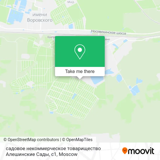 садовое некоммерческое товарищество Алешинские Сады, с1 map