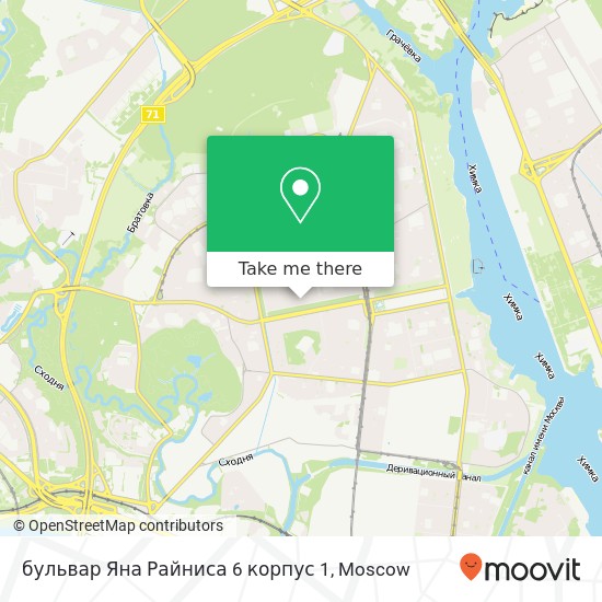 бульвар Яна Райниса 6 корпус 1 map