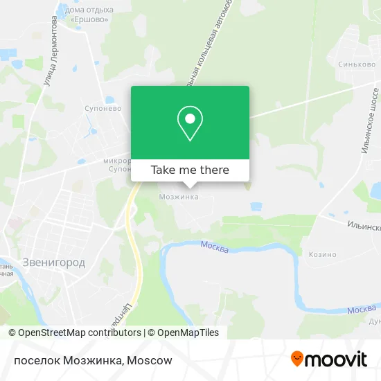 поселок Мозжинка map