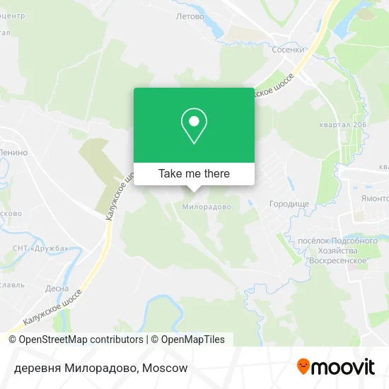 деревня Милорадово map