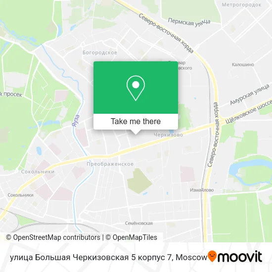 улица Большая Черкизовская 5 корпус 7 map