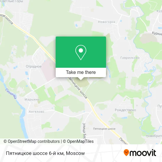 Пятницкое шоссе 6-й км map