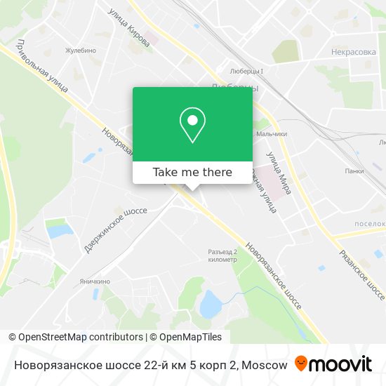 Новорязанское шоссе 22-й км 5 корп 2 map