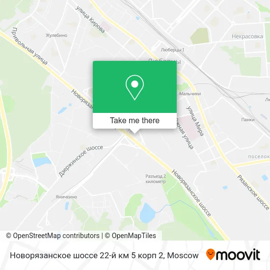 Новорязанское шоссе 22-й км 5 корп 2 map