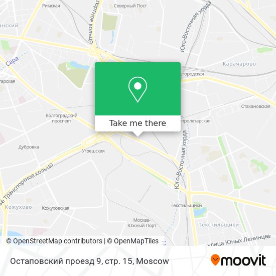 Остаповский проезд 9, стр. 15 map