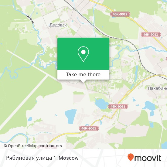 Рябиновая улица 1 map