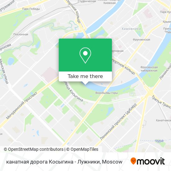 канатная дорога Косыгина - Лужники map