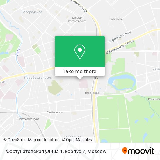 Фортунатовская улица 1, корпус 7 map